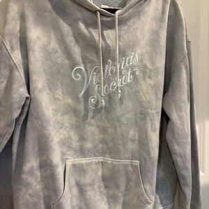 Victoria's Secret Gray Tie-Dye Hoodie